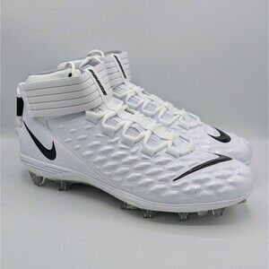 Nike Force Savage Pro 2 White Black Men's Size 10.5 Football Cleats AH4000-100